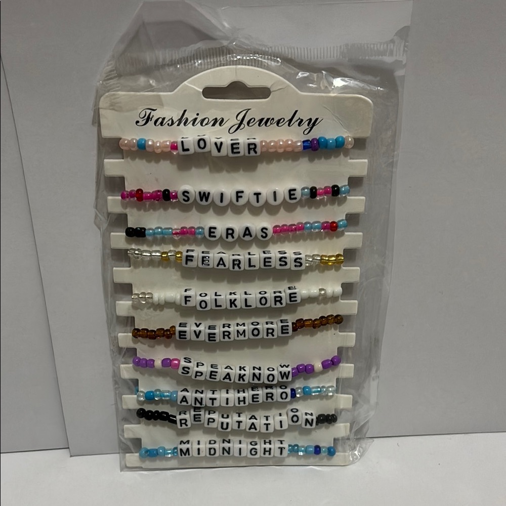Taylor Swift Themed Beaded Bracelet Set